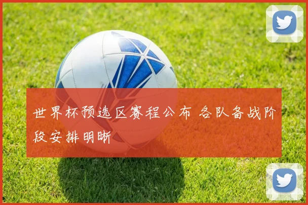 世界杯预选区赛程公布 各队备战阶段安排明晰